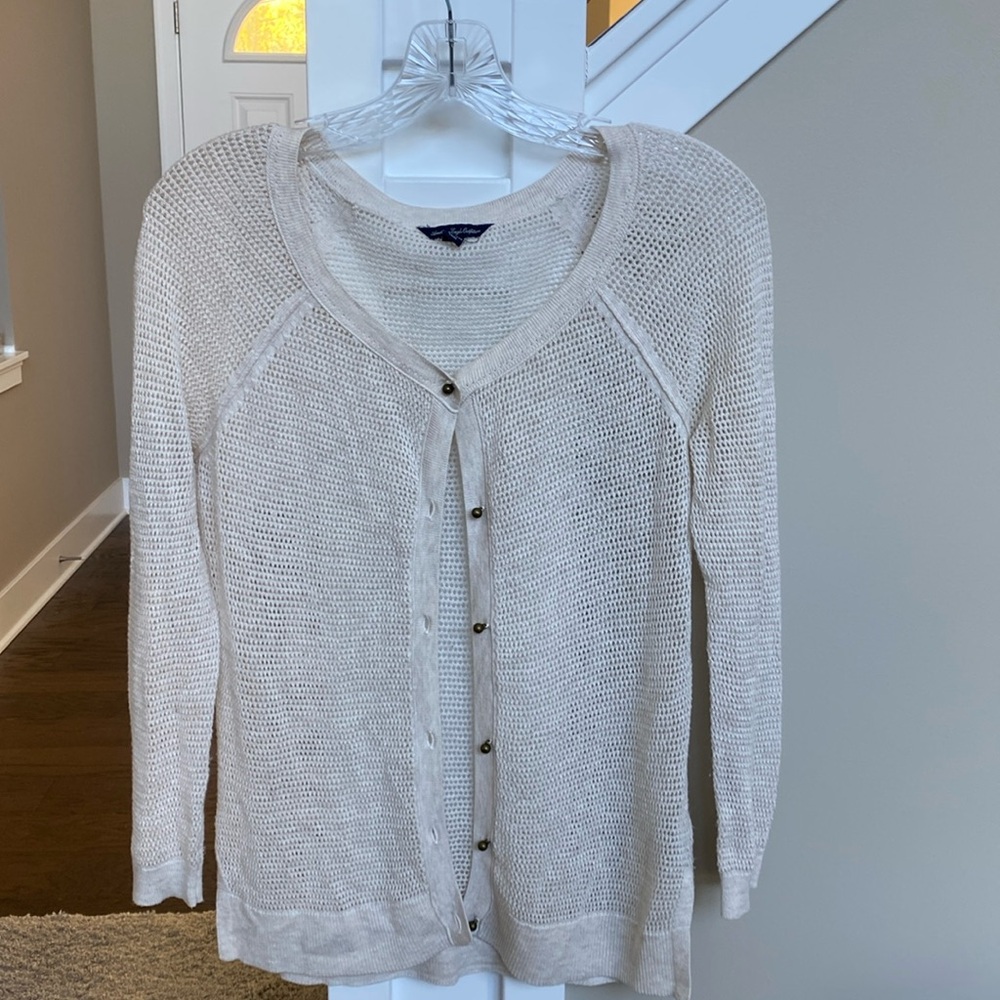 Open weave AE cardigan